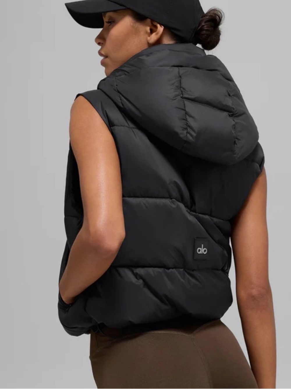 Alo Yoga Gold Rush Hooded Puffer Vest